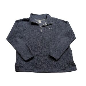 PINK Victoria's Secret Sherpa Fleece Pullover Quarter Zip Teddy Jacket 2000s XS